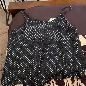 Polka dots dressy tank top